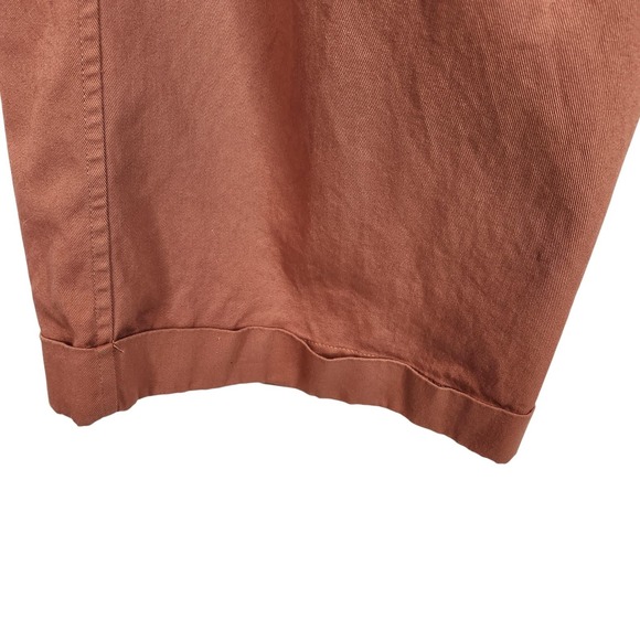 Tiny ANTHROPOLOGIE Pants Womens Small Rust Uysess Wide Leg Pleated Pockets - Picture 6 of 13
